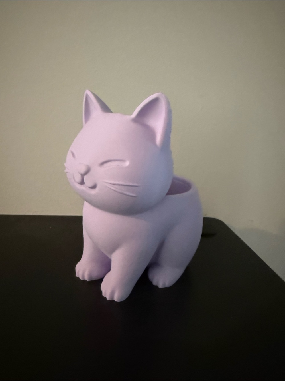 Cute Lavender Cat Planter - Pet Decor